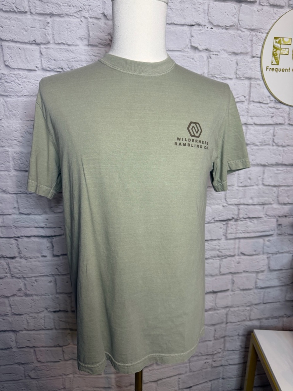 Native Sage Green Camo Design Short Sleeve Crewneck Tee